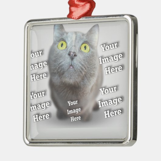 PET Photo ✨ Mooie Custom Metalen Ornament (Links)