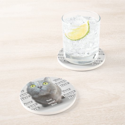 PET Photo ✨ Mooie Custom Zandsteen Onderzetter (Zijkant)