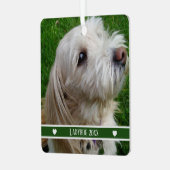 Pet Photo Ornament with Custom Name and Year (Voorkant links)
