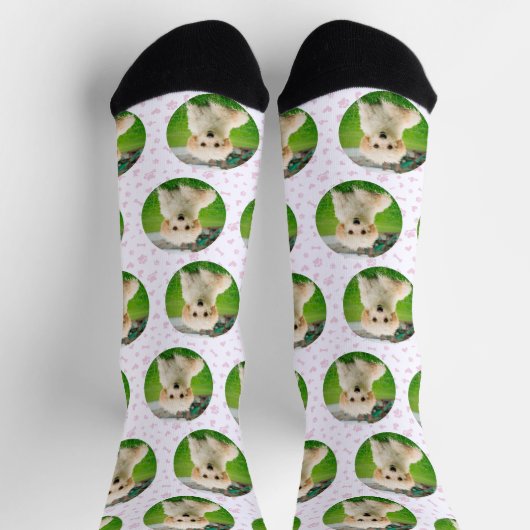 Pet Photo Pattern Aangepaste Sjabloon Sokken (Top)
