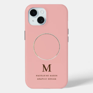 Pet Photo Peach gepersonaliseerd iPhone 15 Case