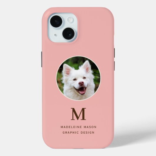 Pet Photo Peach gepersonaliseerd Case-Mate iPhone Case (Achterkant)