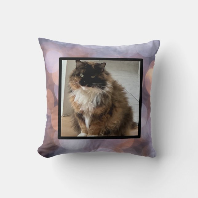 pet photo - purple dots kussen (Voorkant)