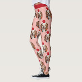 Pet Photo Roos Gold Red Santa Hats Christmas Leggings (Links)