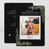 Pet Photo Script Funny Dog Christmas Feestdagenkaart (Voorkant / Achterkant)