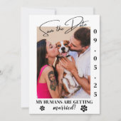 Pet Photo Simple Wedding Sla de datum online op Kaart (Voorkant)