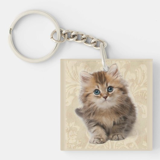 Pet Photo Sleutelhanger Gift Cat of Kitten Mam (Voorkant)