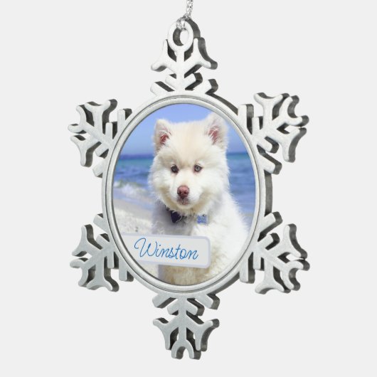 Pet Photo Template Round Tree Ornament (Rechts)