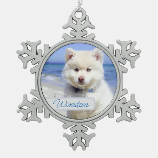 Pet Photo Template Round Tree Ornament (Voorkant)
