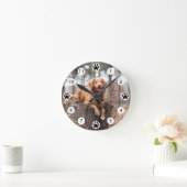 Pet Photo Wall-klok Ronde Klok (Huis)