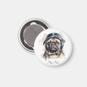 Pet Pilot Pug aanpasbaar Magneet (Voorkant / Achterkant)