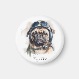 Pet Pilot Pug aanpasbaar Magneet