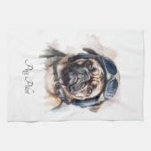 Pet Pilot Pug aanpasbaar Theedoek (Horizontaal)