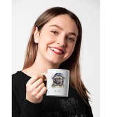 Pet Pilot Pug aanpasbaar Tweekleurige Koffiemok