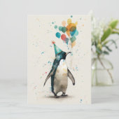 Pet Pinguïn Flat Wenskaart Bedankkaart (Staand voorkant)