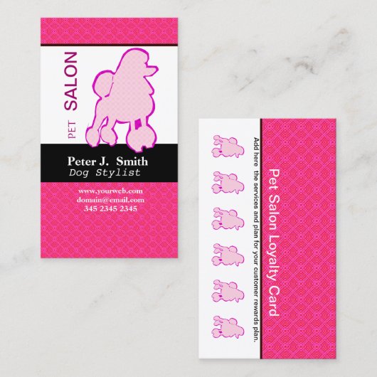 Pet Pink Paars Podle Customer Loyalty Reference (Voorkant / Achterkant)