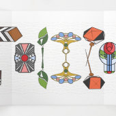 Pet Pins Trifold Kaart (Binnenkant midden)