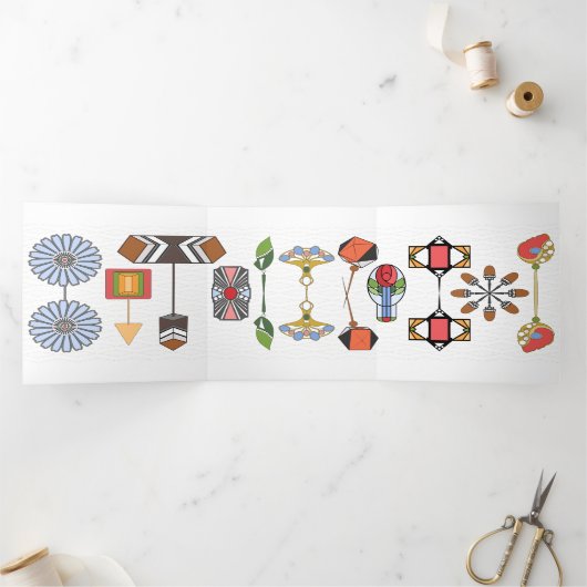 Pet Pins Trifold Kaart (Binnen)