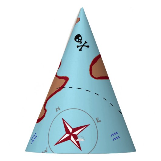 pet "Pirate Map" Feesthoedjes (Links)