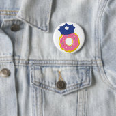 pet politieagenten donghnut ronde button 5,7 cm (In situ)