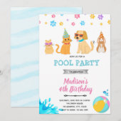 Pet-poolpartij in het kader van de uitnodiging van (Voorkant / Achterkant)