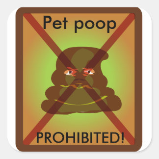 "Pet poop VERBODEN" afvalbak sticker