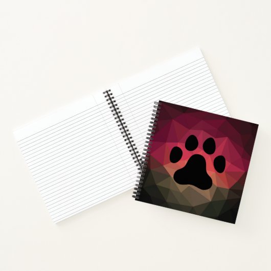 Pet poot print, kat / hond voetafdruk patroon notitieboek (Binnen)