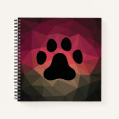 Pet poot print, kat / hond voetafdruk patroon notitieboek (Voorkant)