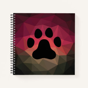 Pet poot print, kat / hond voetafdruk patroon notitieboek