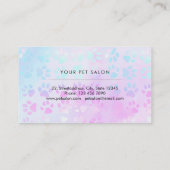 Pet Pootjes paarse Blauwe Patroon Visitekaartje (Achterkant)