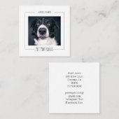 Pet Portrait Fotograaf Vierkante Visitekaartje (Voorkant / Achterkant)