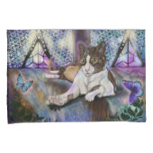 Pet Portrait Magische Katten Kussensloop (Voorkant-Rechts)