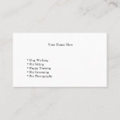 Pet Portrait Painting Business Card Visitekaartje (Achterkant)