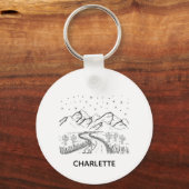 Pet Portrait Sleutelhanger, Gepersonaliseerde hond Sleutelhanger (Voorkant)