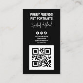 Pet Portret Art QR-code Visitekaartje (Achterkant)