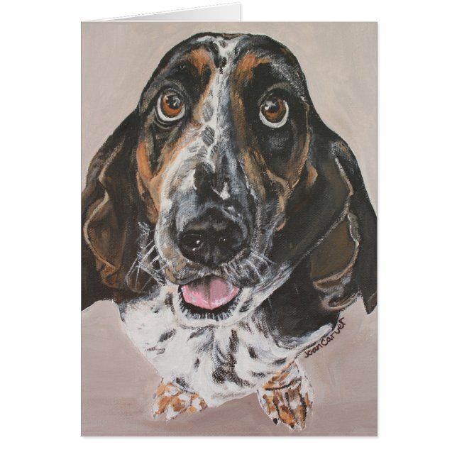 Pet Portret - Basset Hound (Voorkant)