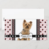 Pet Portret Fotokaart Paw en Bot Feestdagenkaart (Voorkant / Achterkant)