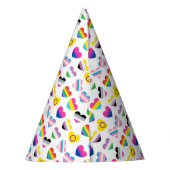Pet Pride Hearts Party Feesthoedjes (Achterkant)
