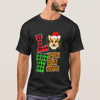Pet Pset Kerstmis Corgi T-shirt