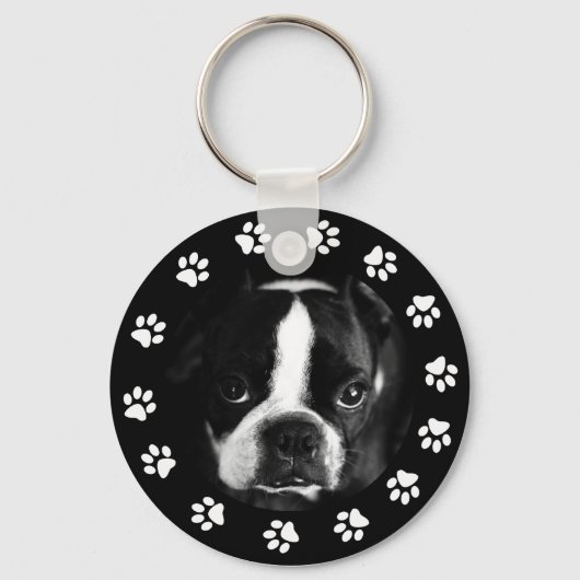 Pet Puppy Dog Foto's Aangepaste pagina Sleutelhanger (Voorkant)