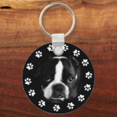 Pet Puppy Dog Foto's Aangepaste pagina Sleutelhanger (Voorkant)