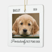 Pet Puppy Dog Photo Black Covid Quarantine Keramisch Ornament (Links)