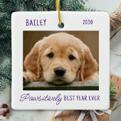 Pet Puppy Hond Foto Passief Beste Jaar Ooit Keramisch Ornament