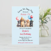 Pet Puppy Hond Verjaardag Pawty Kaart (Staand voorkant)