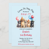 Pet Puppy Hond Verjaardag Pawty Kaart (Voorkant / Achterkant)