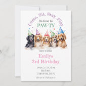 Pet Puppy Hond Verjaardag Pawty Kaart (Voorkant)