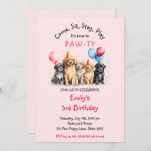 Pet Puppy Hond Verjaardag Pawty Kaart (Voorkant / Achterkant)