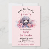 Pet Puppy Poedel Hond Verjaardagspleister Kaart (Voorkant)