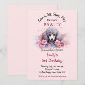 Pet Puppy Poedel Hond Verjaardagspleister Kaart (Voorkant / Achterkant)