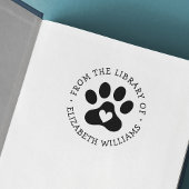 Pet pw-afdruk uit de bibliotheek van het boek voeg rubberstempel